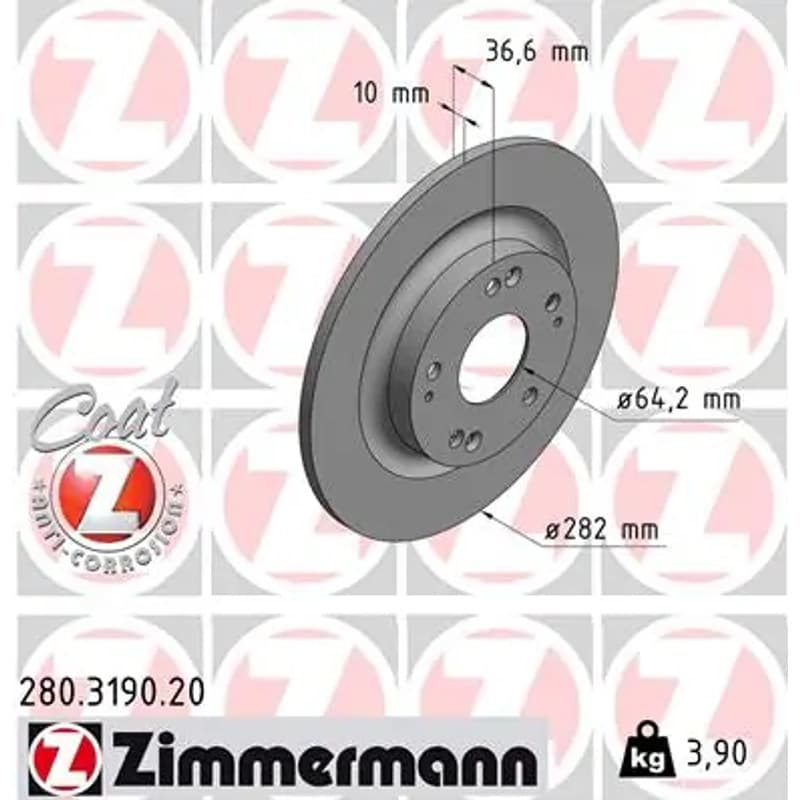 ZIMMERMANN stabdžių diskas 280-3190-20