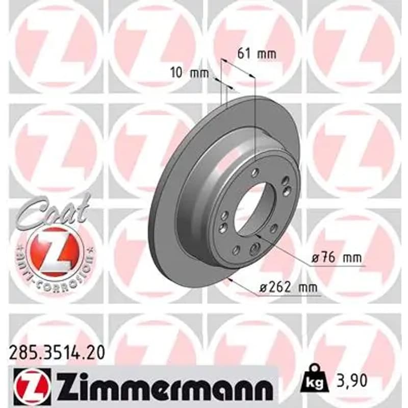 ZIMMERMANN stabdžių diskas 285-3514-20