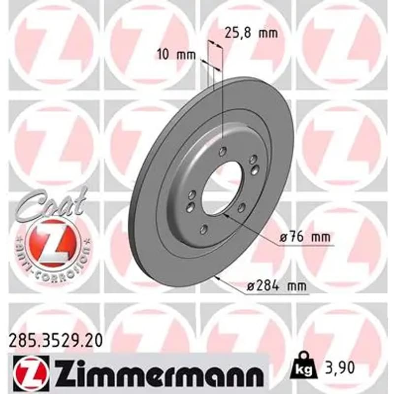ZIMMERMANN stabdžių diskas 285-3529-20