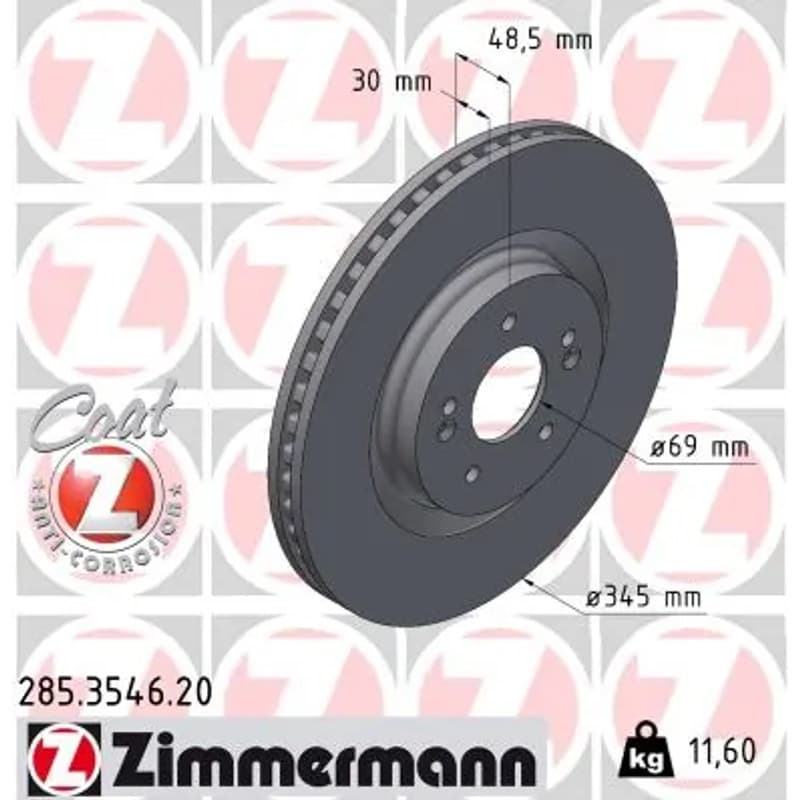 ZIMMERMANN stabdžių diskas 285-3546-20