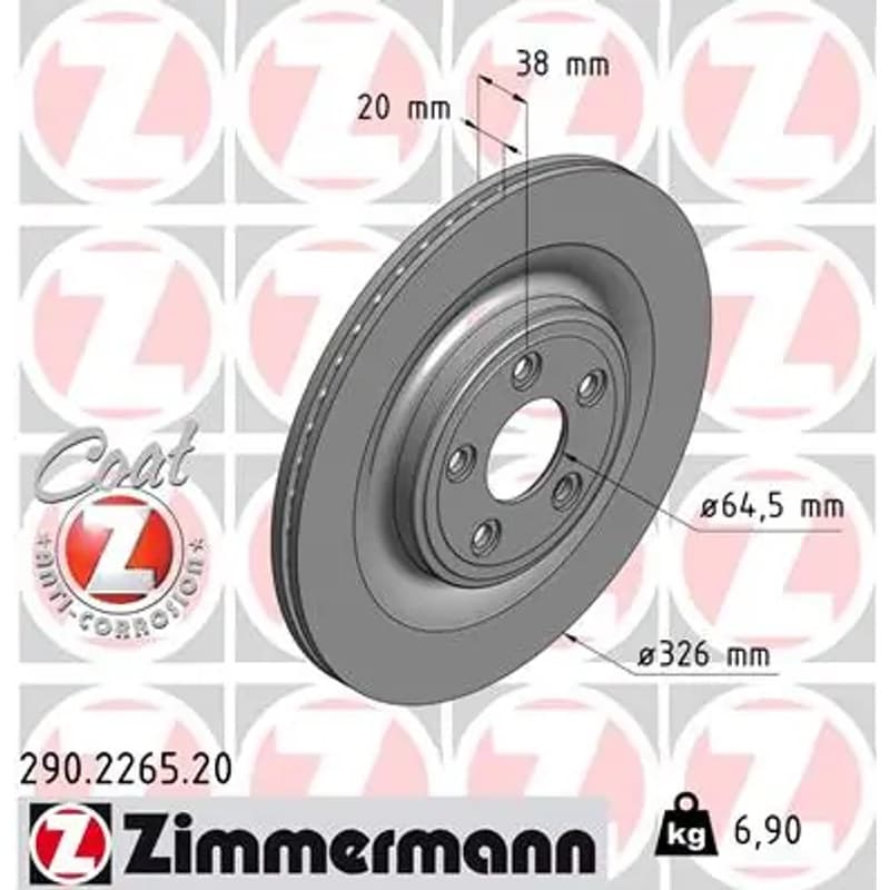 ZIMMERMANN stabdžių diskas 290-2265-20