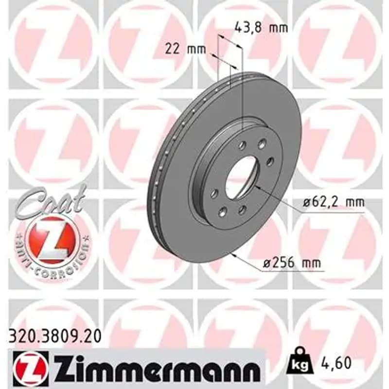 ZIMMERMANN stabdžių diskas 320-3809-20