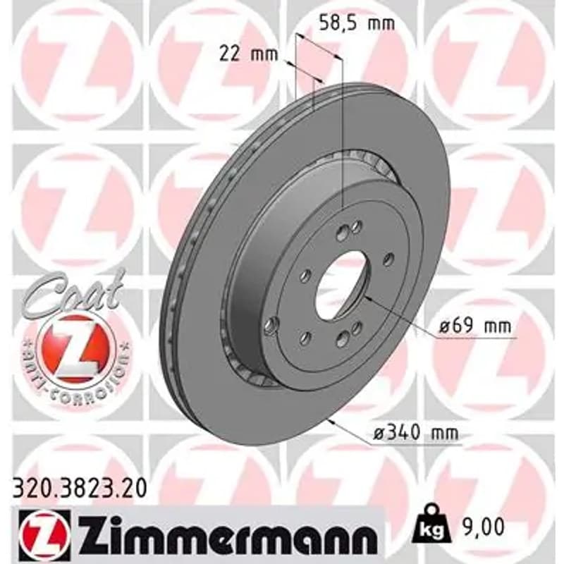 ZIMMERMANN stabdžių diskas 320-3823-20