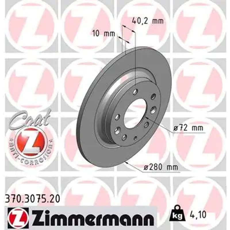 ZIMMERMANN stabdžių diskas 370-3075-20