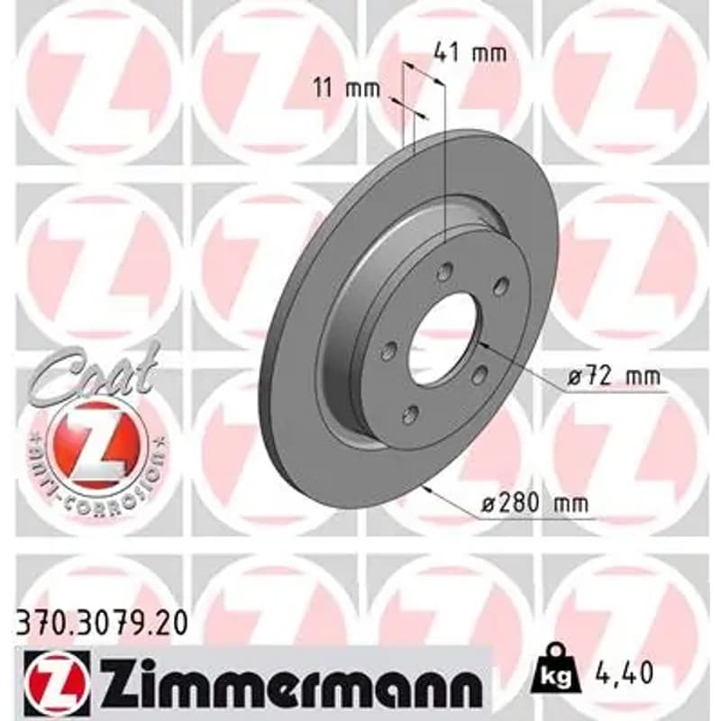 ZIMMERMANN stabdžių diskas 370-3079-20