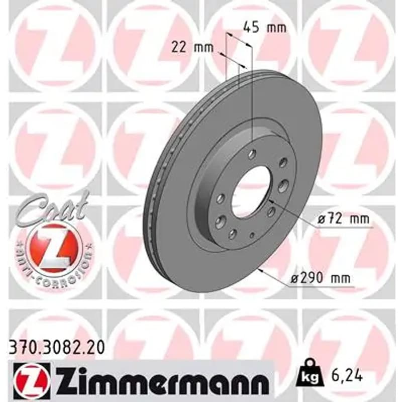 ZIMMERMANN stabdžių diskas 370-3082-20