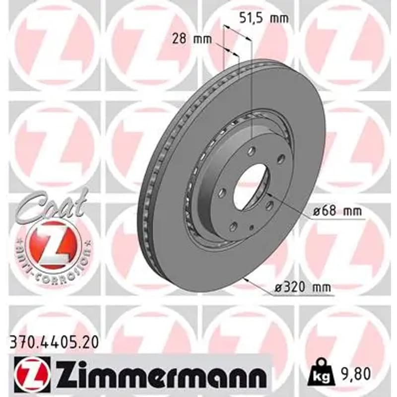 ZIMMERMANN stabdžių diskas 370-4405-20