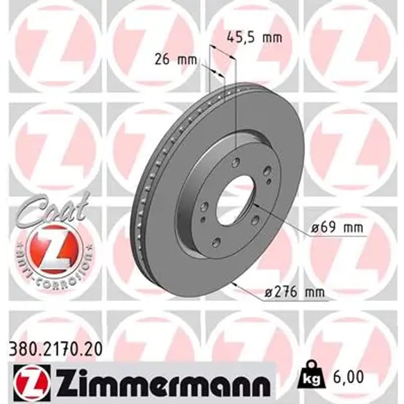 ZIMMERMANN stabdžių diskas 380-2170-20