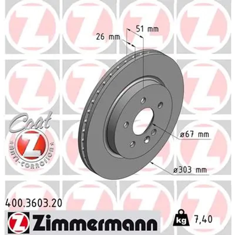 ZIMMERMANN stabdžių diskas 400-3603-20