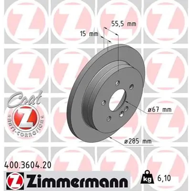 ZIMMERMANN stabdžių diskas 400-3604-20