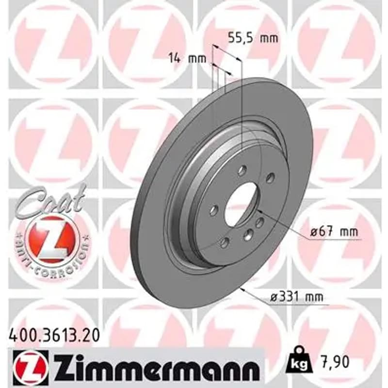 ZIMMERMANN stabdžių diskas 400-3613-20