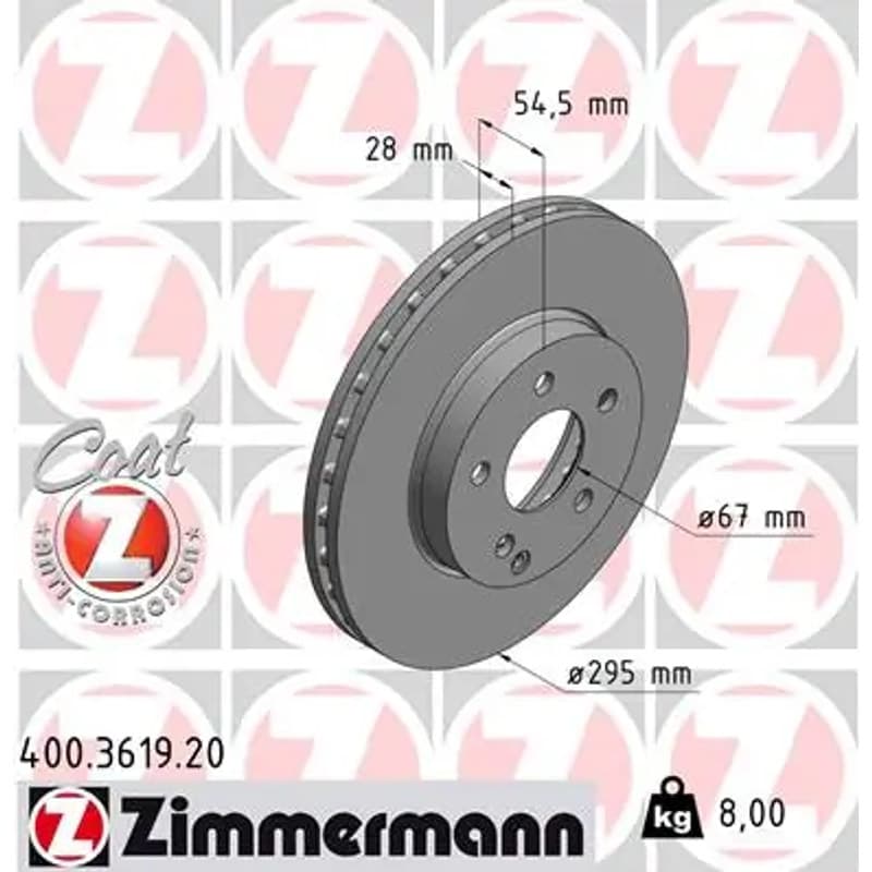 ZIMMERMANN stabdžių diskas 400-3619-20