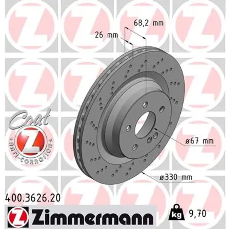 ZIMMERMANN stabdžių diskas 400-3626-20