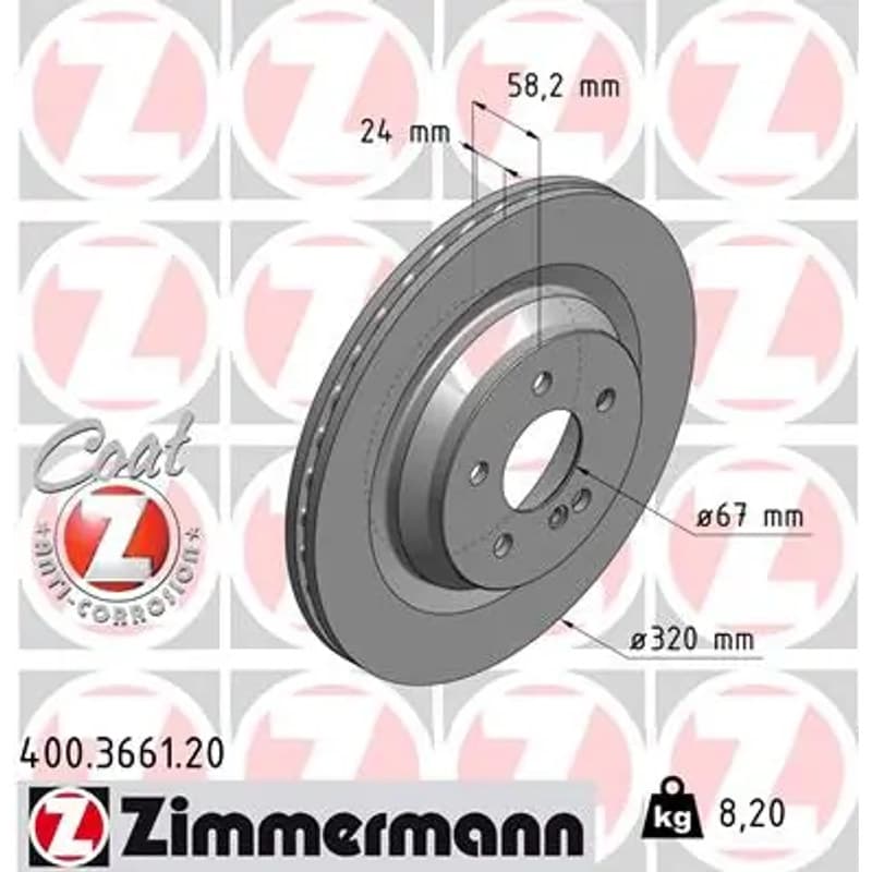 ZIMMERMANN stabdžių diskas 400-3661-20