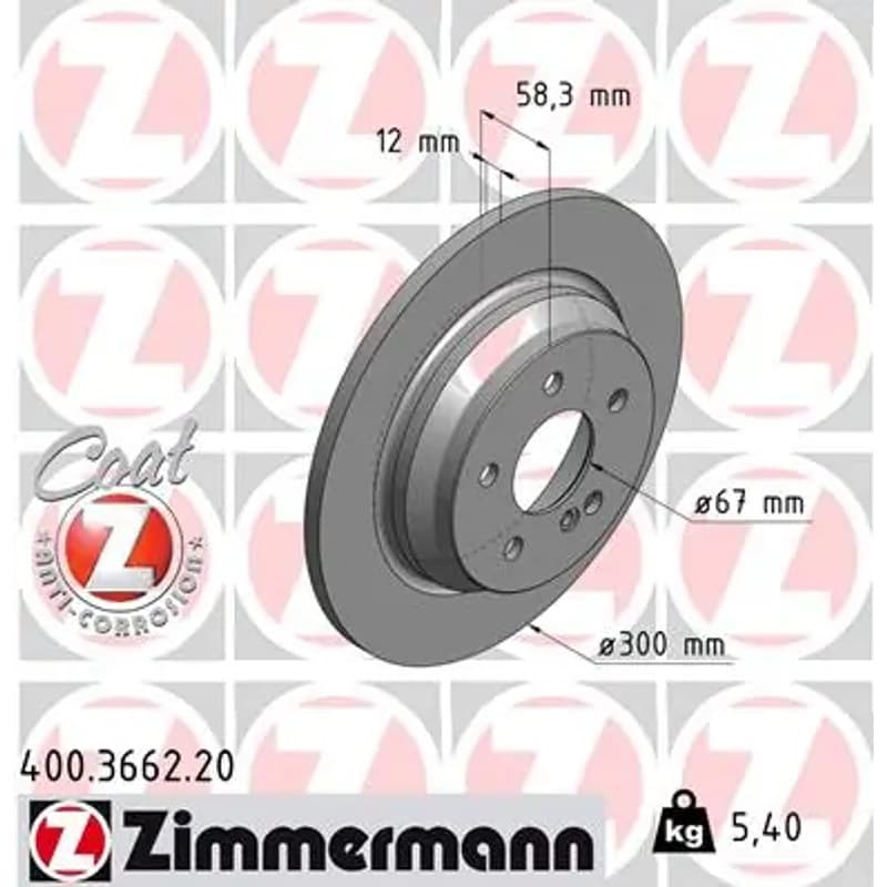 ZIMMERMANN stabdžių diskas 400-3662-20