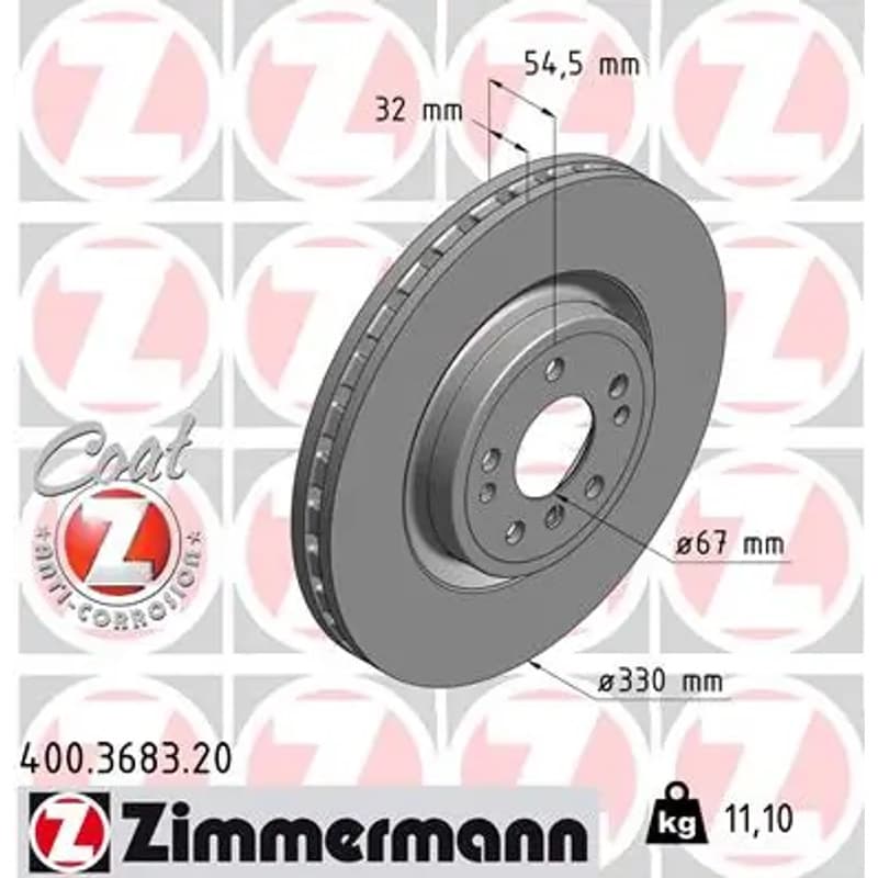 ZIMMERMANN stabdžių diskas 400-3683-20