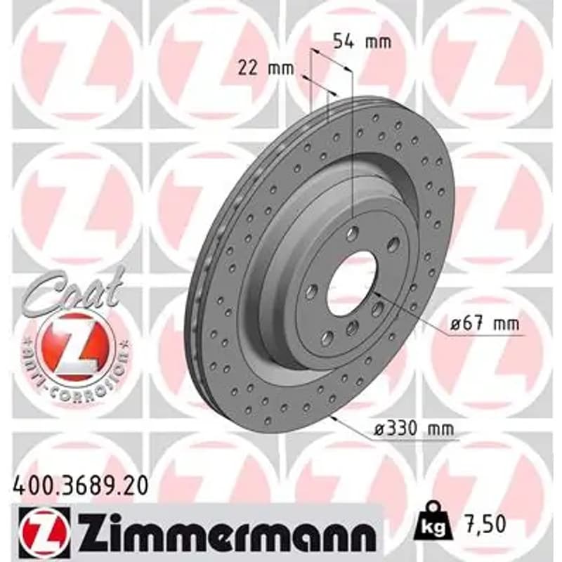 ZIMMERMANN stabdžių diskas 400-3689-20