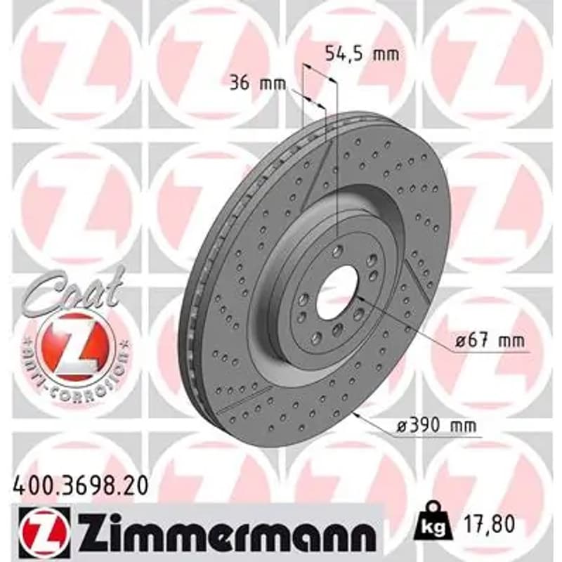 ZIMMERMANN stabdžių diskas 400-3698-20