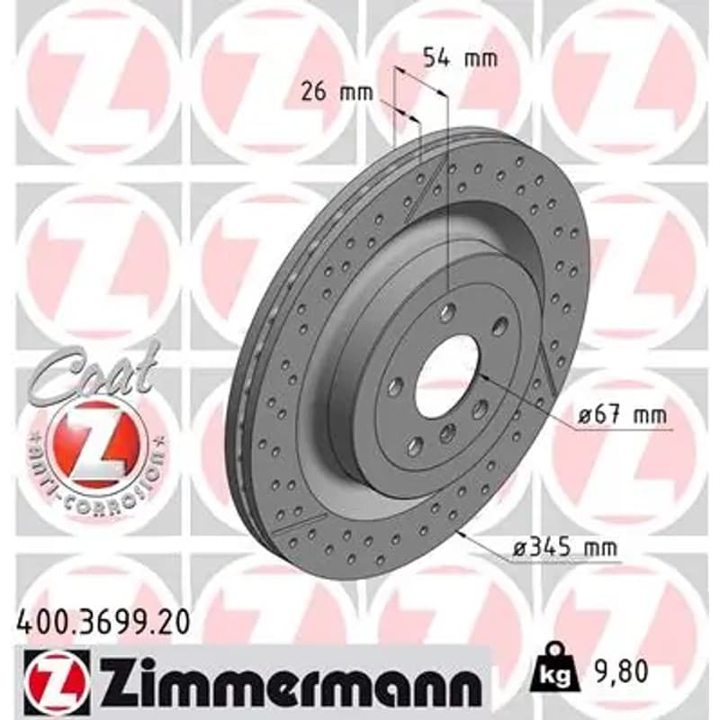 ZIMMERMANN stabdžių diskas 400-3699-20
