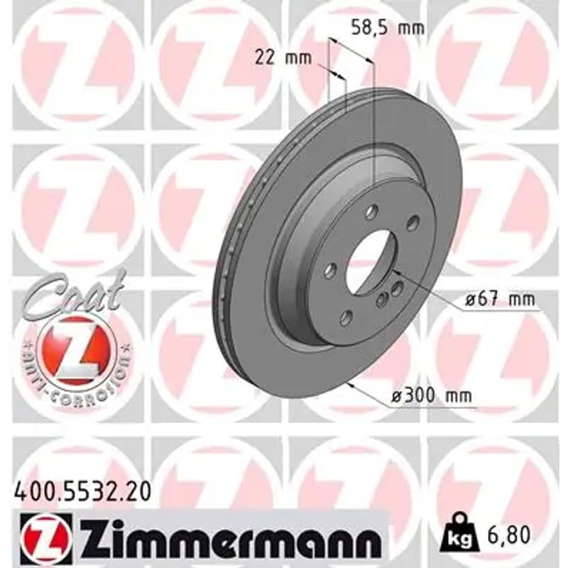 ZIMMERMANN stabdžių diskas 400-5532-20