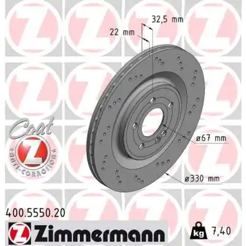 ZIMMERMANN stabdžių diskas 400-5550-20
