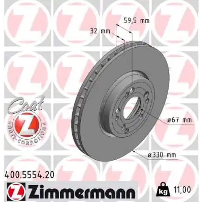 ZIMMERMANN stabdžių diskas 400-5554-20