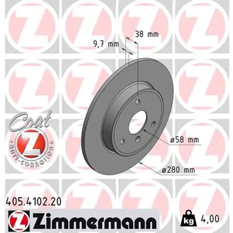 ZIMMERMANN stabdžių diskas 405-4102-20