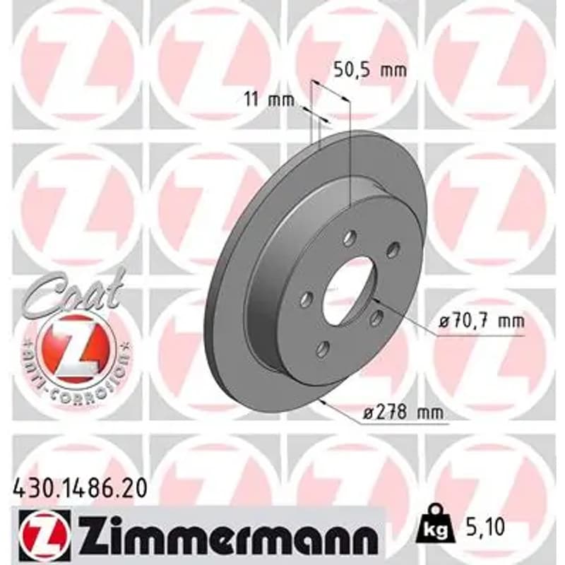 ZIMMERMANN stabdžių diskas 430-1486-20