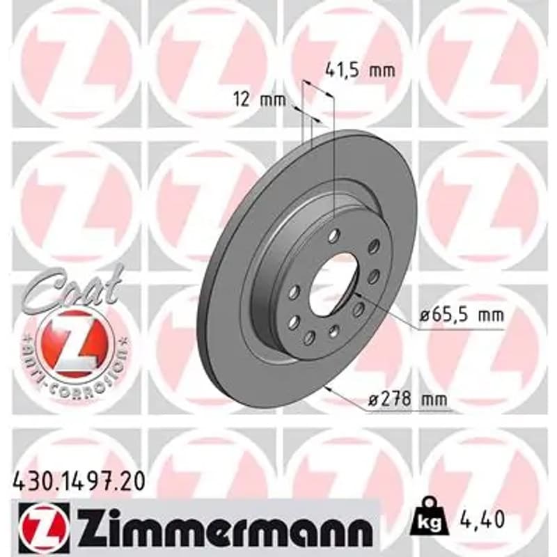ZIMMERMANN stabdžių diskas 430-1497-20