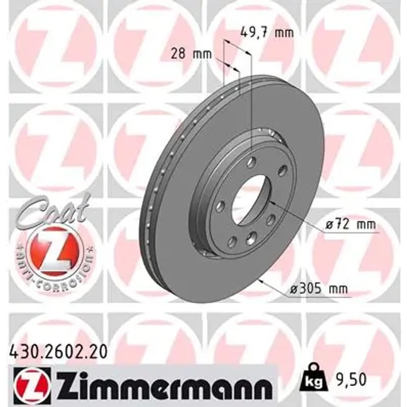 ZIMMERMANN stabdžių diskas 430-2602-20