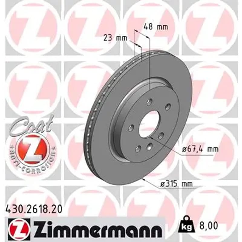 ZIMMERMANN stabdžių diskas 430-2618-20