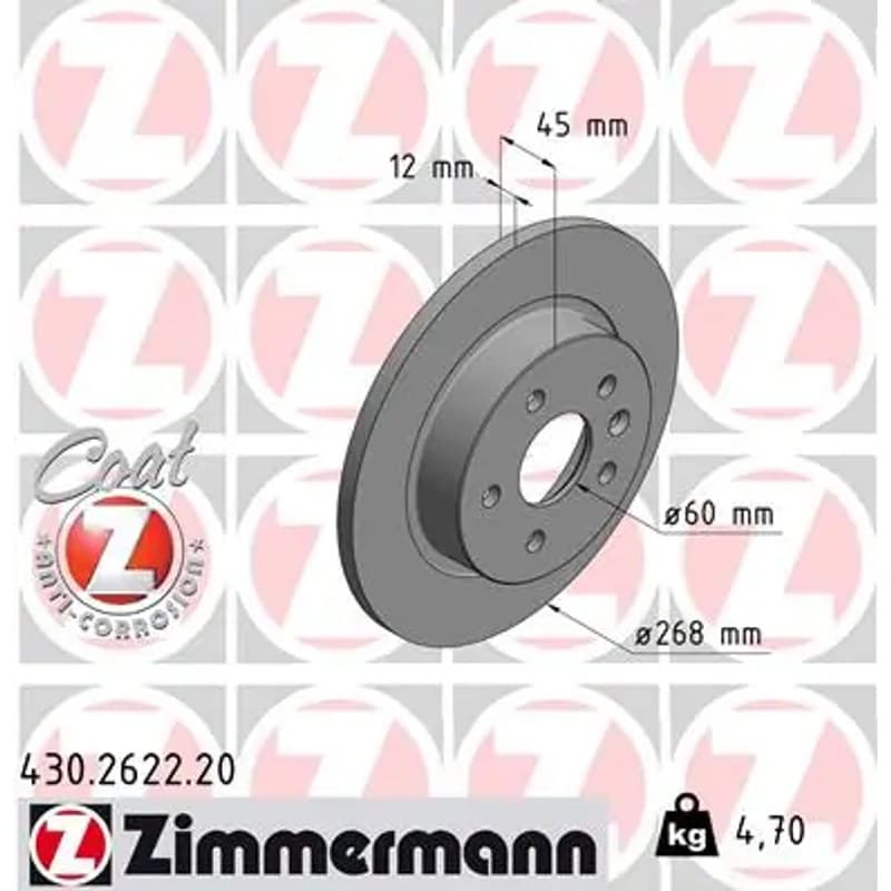 ZIMMERMANN stabdžių diskas 430-2622-20