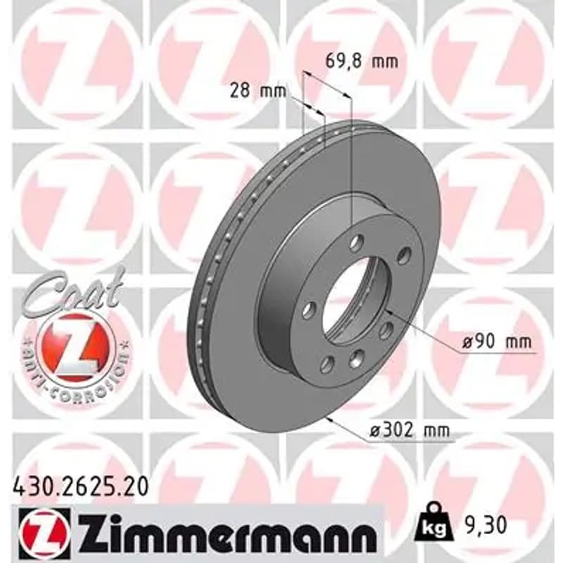 ZIMMERMANN stabdžių diskas 430-2625-20