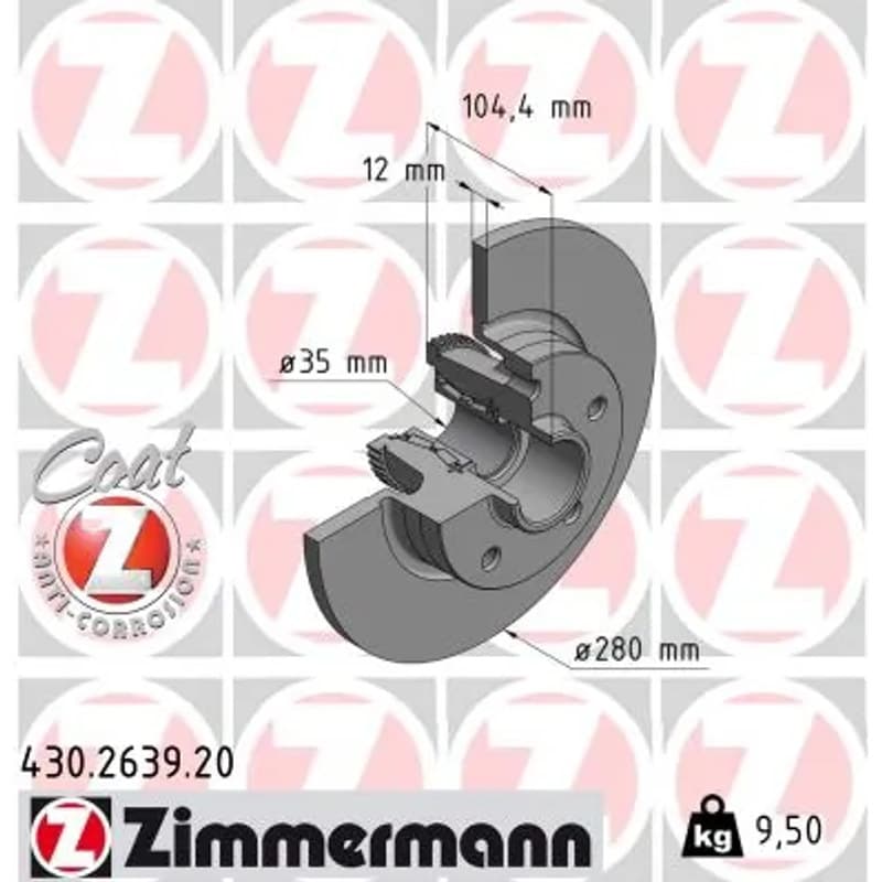ZIMMERMANN stabdžių diskas 430-2639-20