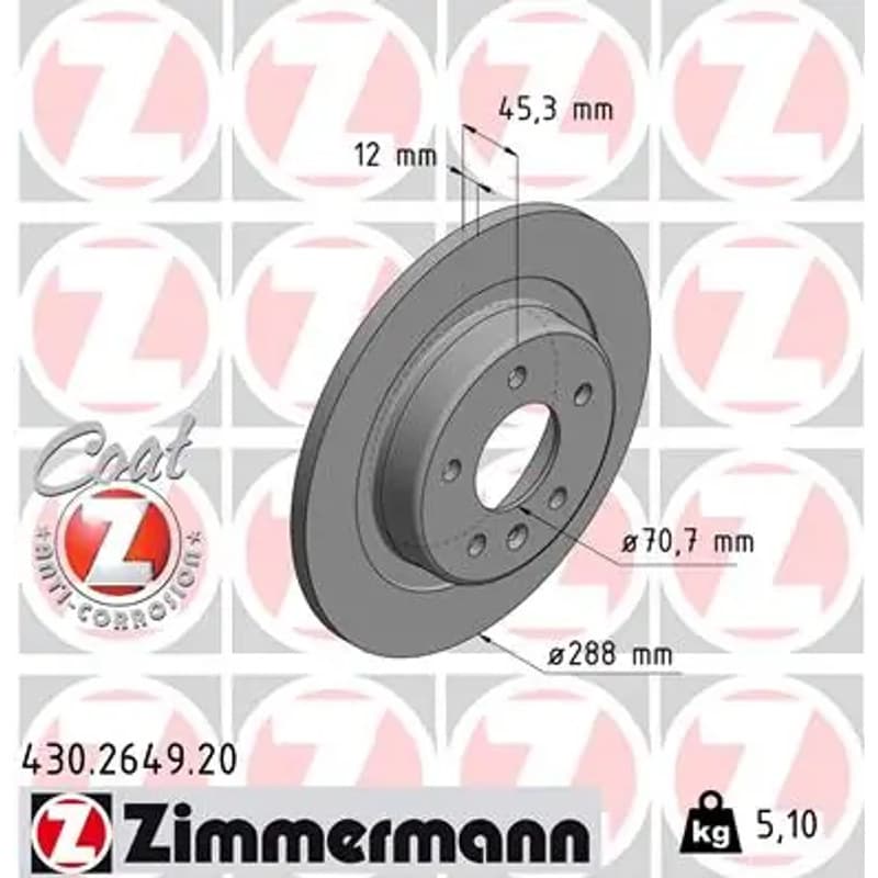 ZIMMERMANN stabdžių diskas 430-2649-20