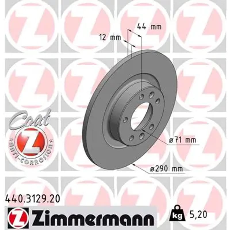 ZIMMERMANN stabdžių diskas 440-3129-20