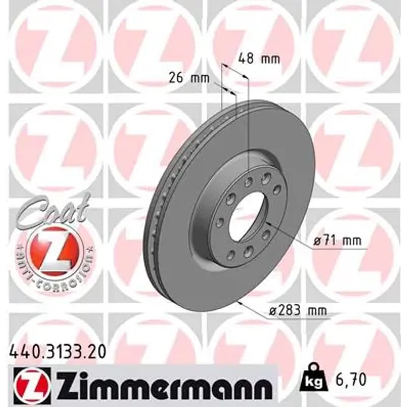 ZIMMERMANN stabdžių diskas 440-3133-20