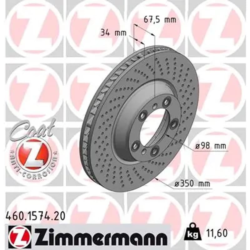 ZIMMERMANN stabdžių diskas 460-1574-20