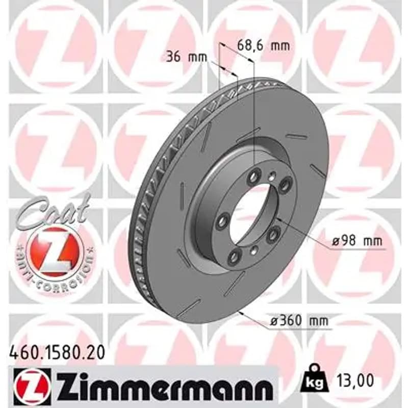 ZIMMERMANN stabdžių diskas 460-1580-20