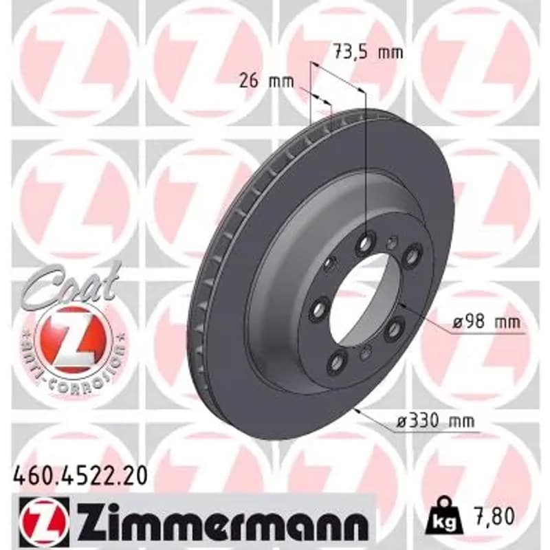 ZIMMERMANN stabdžių diskas 460-4522-20