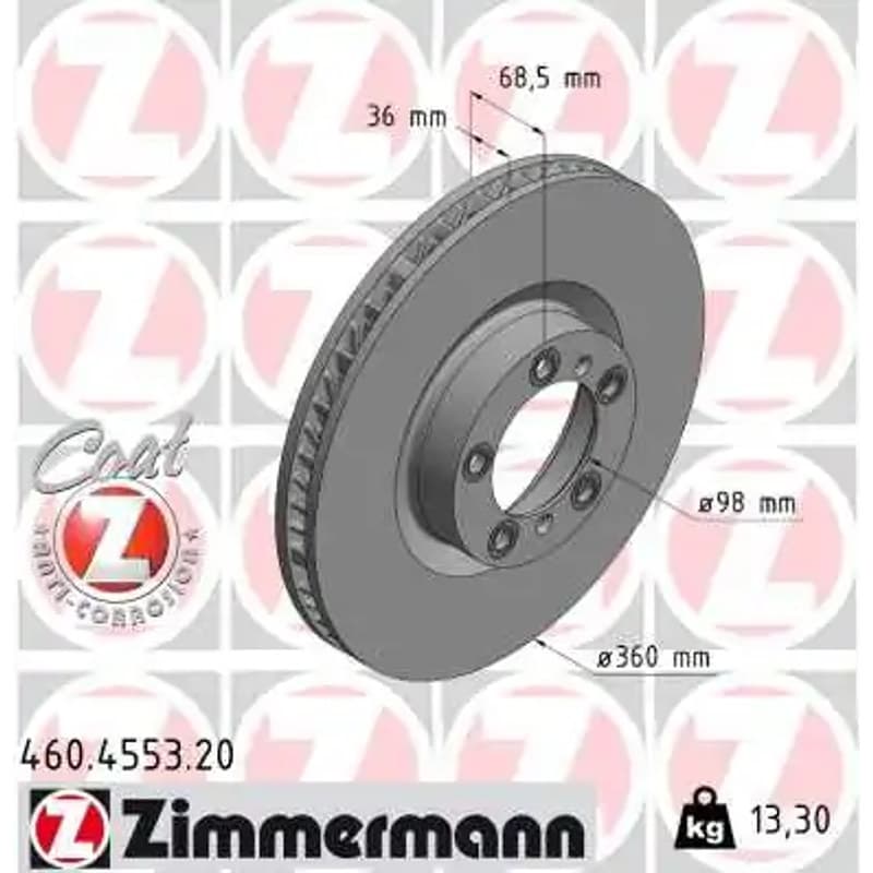 ZIMMERMANN stabdžių diskas 460-4553-20