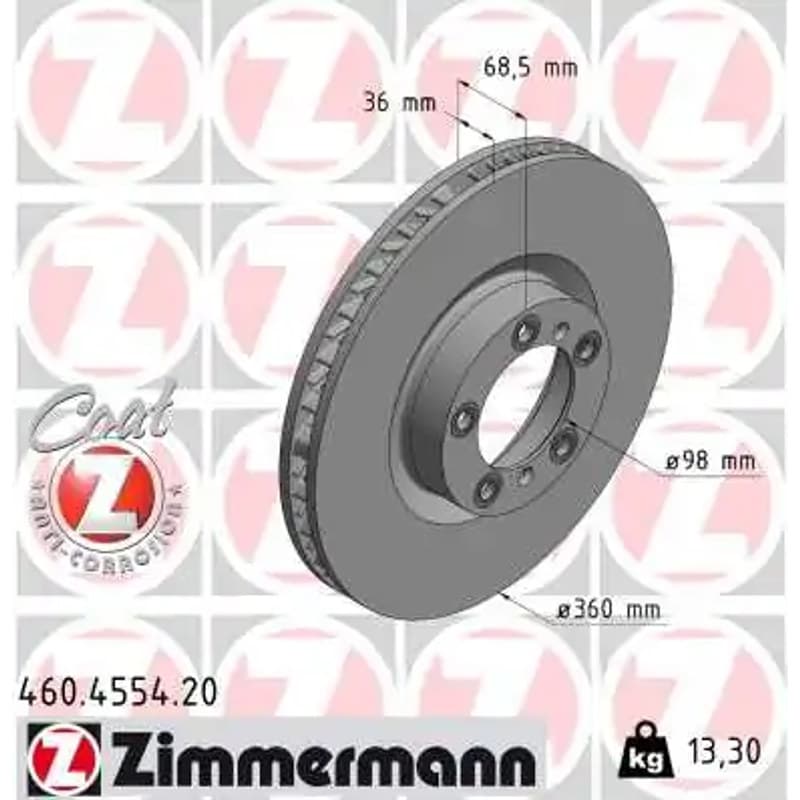 ZIMMERMANN stabdžių diskas 460-4554-20