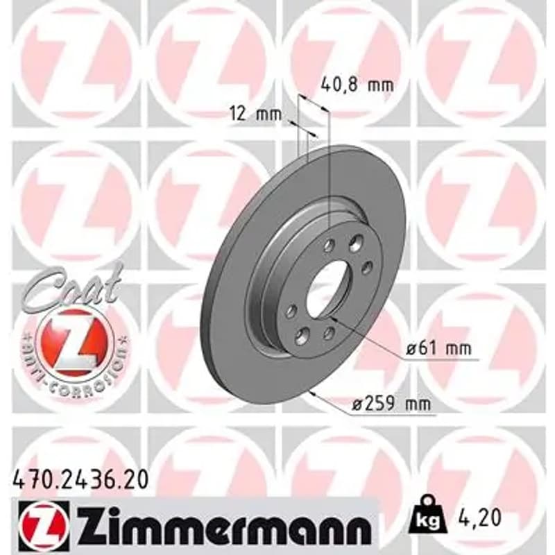 ZIMMERMANN stabdžių diskas 470-2436-20