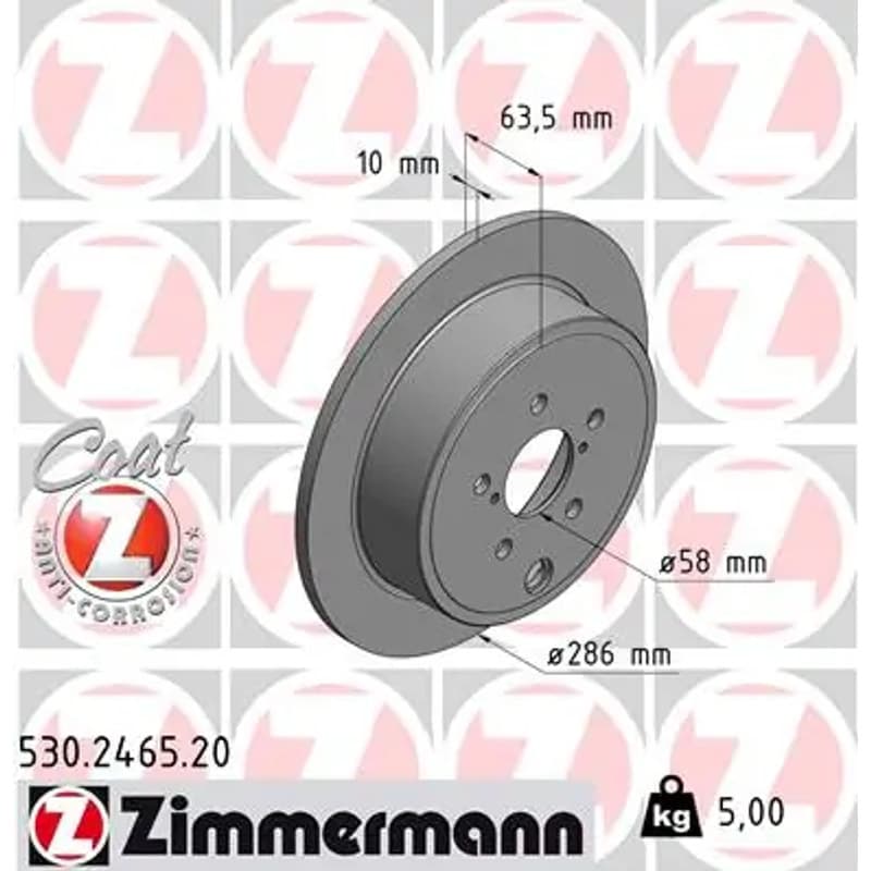 ZIMMERMANN stabdžių diskas 530-2465-20