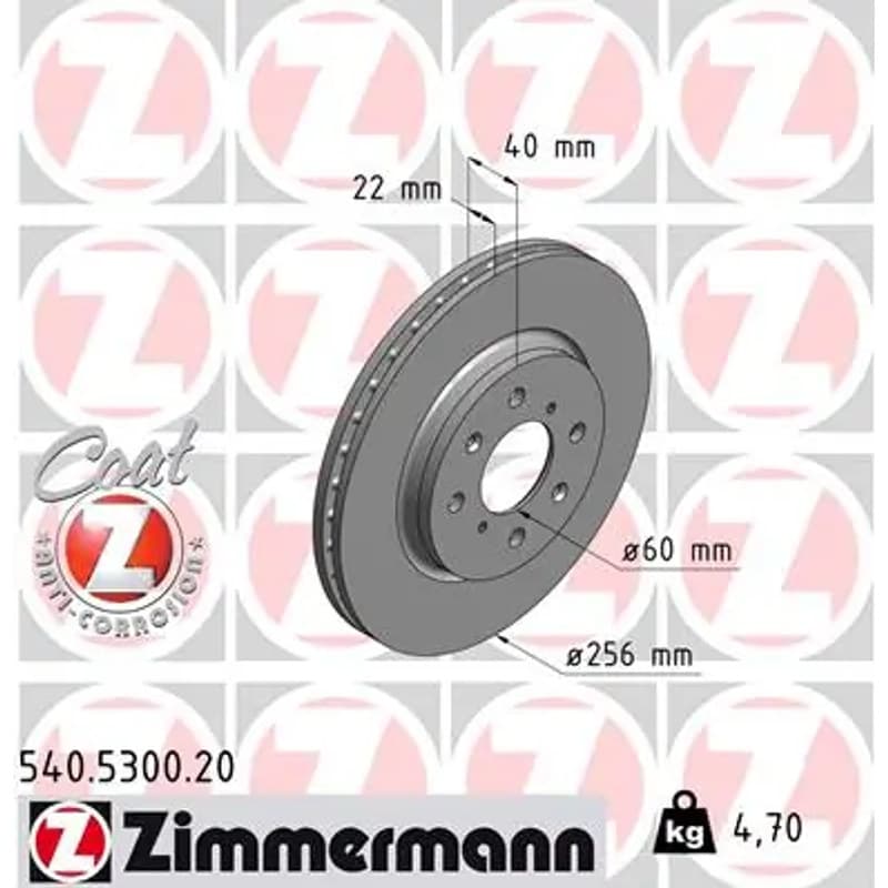 ZIMMERMANN stabdžių diskas 540-5300-20