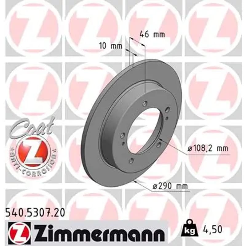 ZIMMERMANN stabdžių diskas 540-5307-20