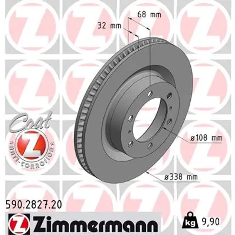 ZIMMERMANN stabdžių diskas 590-2827-20