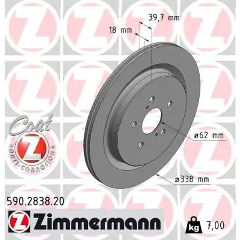 ZIMMERMANN stabdžių diskas 590-2838-20