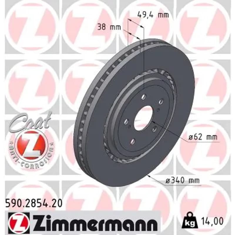 ZIMMERMANN stabdžių diskas 590-2854-20