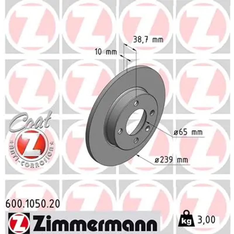 ZIMMERMANN stabdžių diskas 600-1050-20